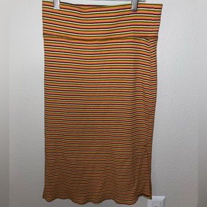 Aerie striped ribbed skirt